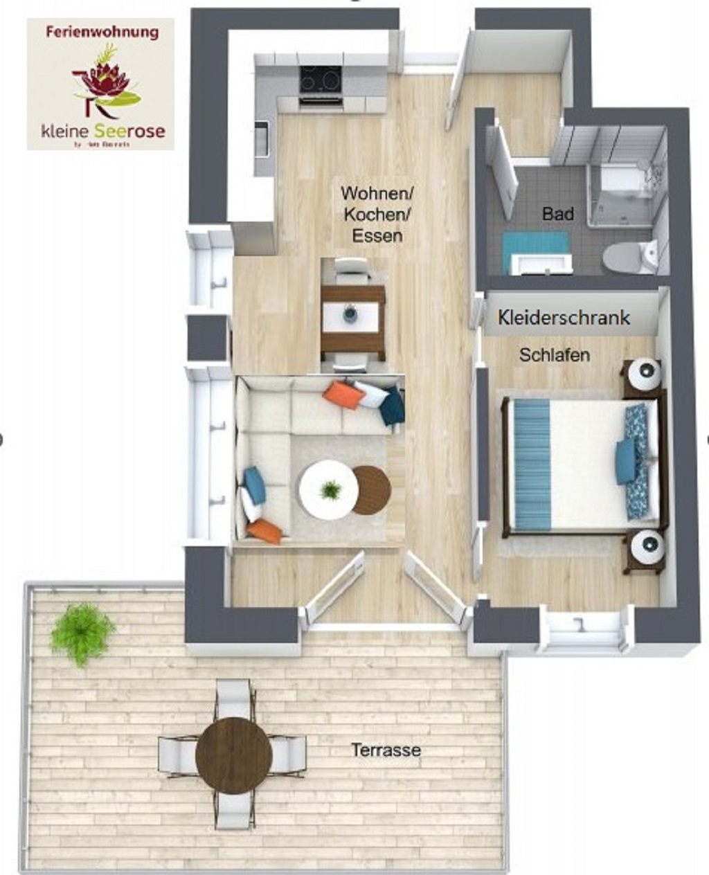 Grundriss der Ferienwohnung