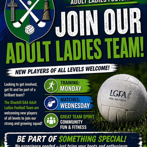 Want to play or start playing ladies football, please get in contact.