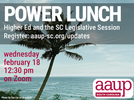 February Power Lunch: Higher Ed and the South Carolina Legislative Session
