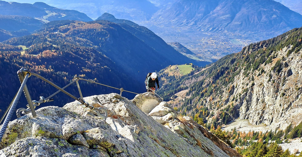 Ifinger Meran Schenna Klettersteig Südtirol geführte Klettersteigtour Bergführer
