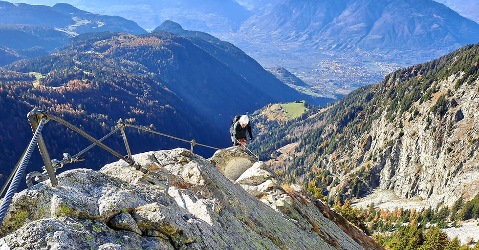 Ifinger Klettersteig Aufstieg Meraner Land