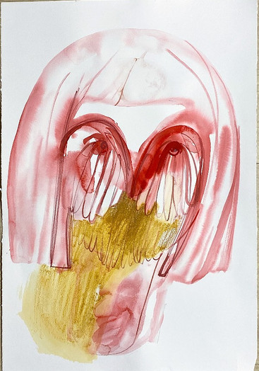 Gouache, ink, acrylic sur papier 55 x 34cm