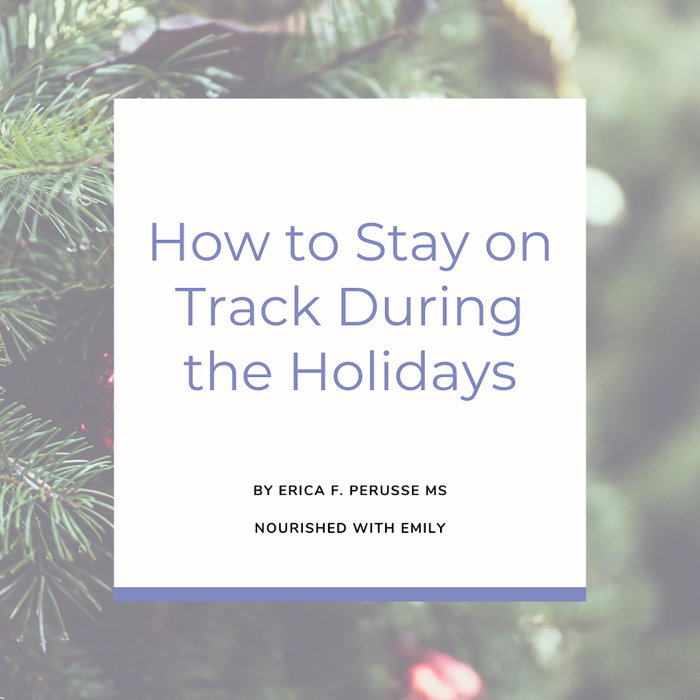 How to Stay on Track Without Starting Over This Holiday Season