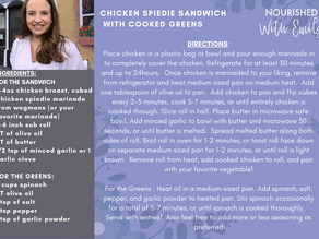 Chicken Spiedie Sandwich with Greens