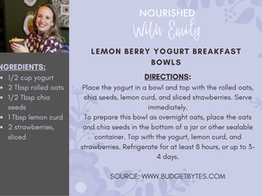 Lemon Berry Yogurt Bowls