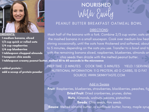 Peanut Butter Breakfast Oatmeal Bowl