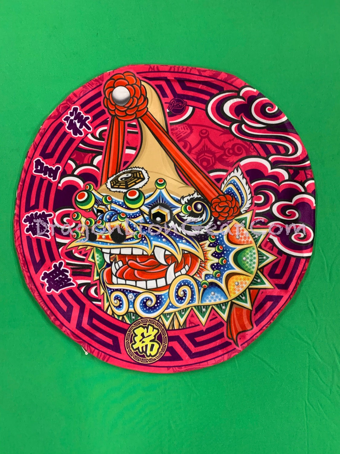 Kylin Head Pillow - Blue / Pink