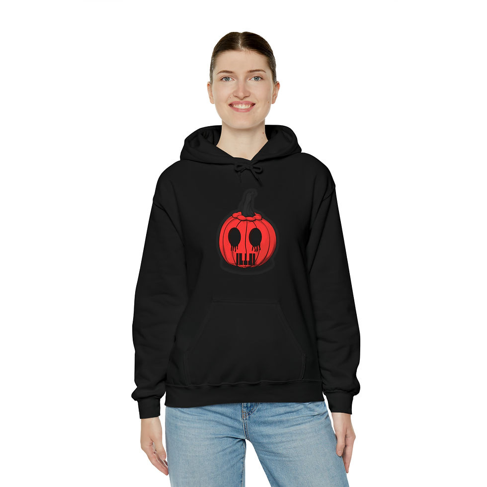 Thumbnail: Slokey Electric Halloween 2022 Pumpkin Unisex Heavy Blend™ Hooded Sweatshirt
