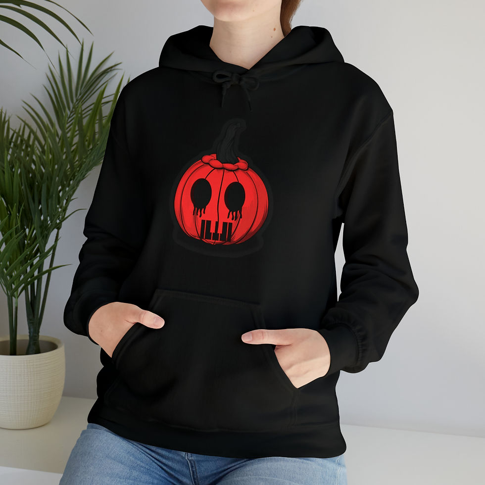 Thumbnail: Slokey Electric Halloween 2022 Pumpkin Unisex Heavy Blend™ Hooded Sweatshirt