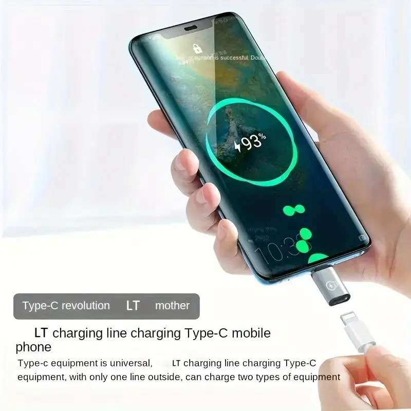 Miniatura: Adaptador OTG Tipo-C a Lightning, Carga y Transferencia de Datos USB Macho a Hem