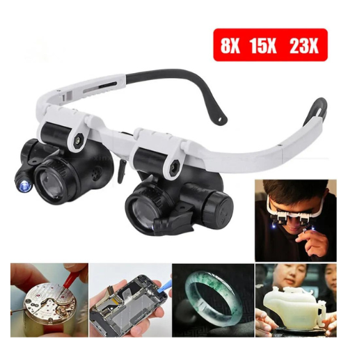 Miniatura: Lupa de Reparación con Luz LED | Lentes de Resina Óptica de Alta Precisión