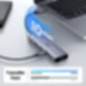 Miniatura: UGREEN Original Hub USB C 6 en 1 HDMI 4K 60Hz 10Gbps 100W PD USB 3.2 #35999