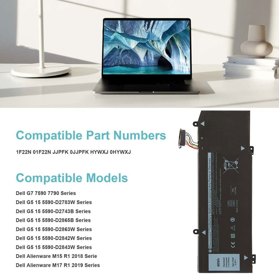 Miniatura: Batería 1F22N para Dell Alienware M15 M17 R1 G7 7590 7790 G5 5590 D2842W