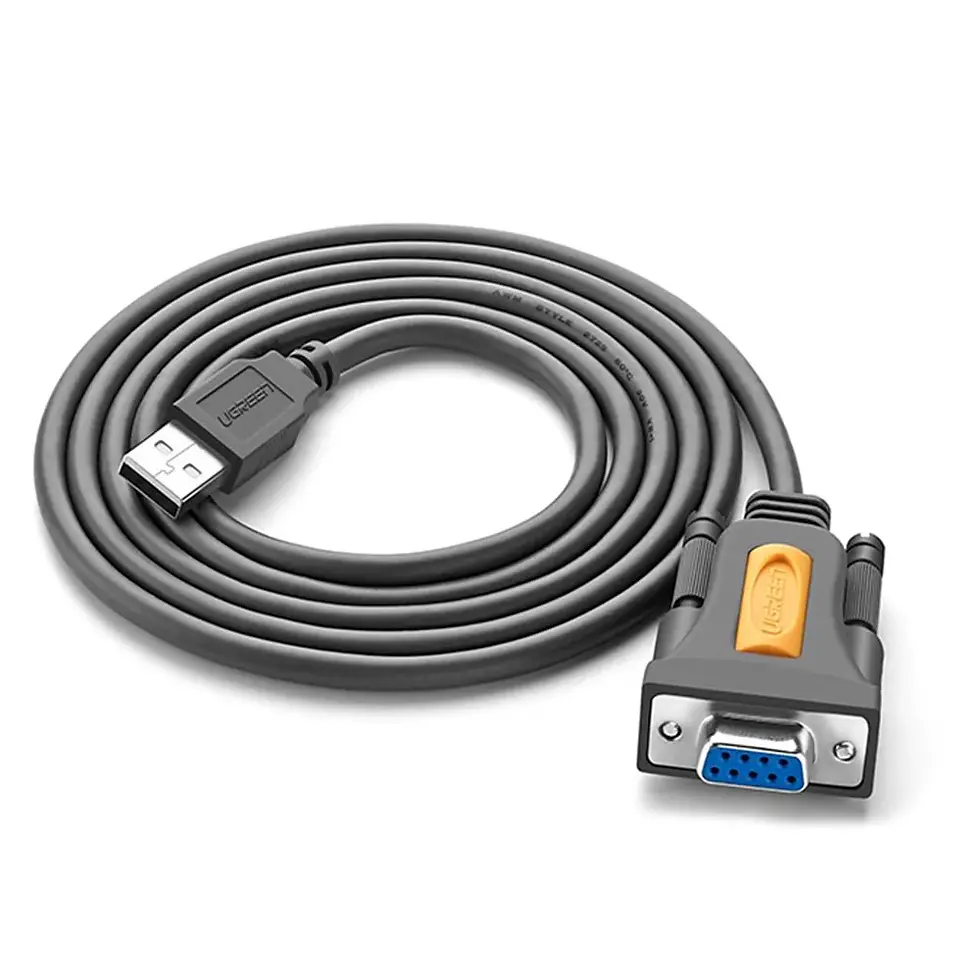 Miniatura: UGREEN Cable Adaptador USB a Serial RS232 DB9 Hembra de 1.5 Metros #20201