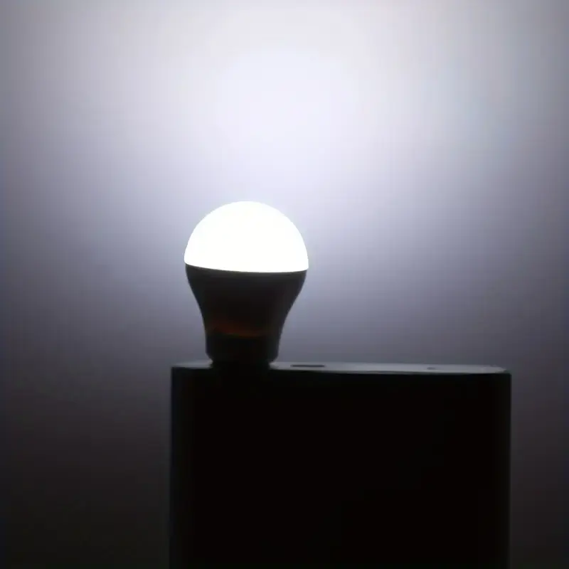Miniatura: Luz Nocturna Mini USB con Protección para los Ojos Forma de Bombilla LUZ BLANCA