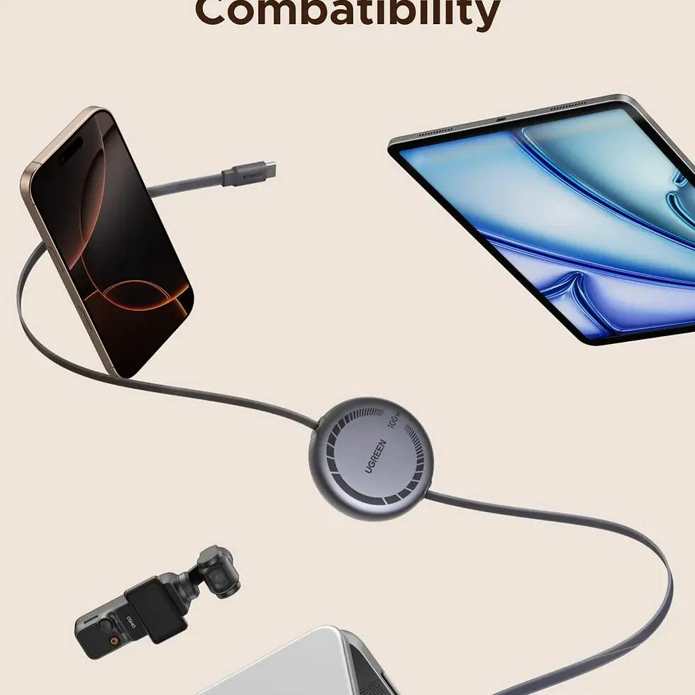 Miniatura: UGREEN Cable Retráctil Nexode USB C a USB C 100W PD de 1 Metro #65905
