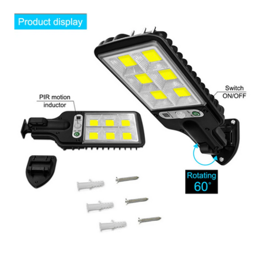Miniatura: Lampara Led Panel Solar Con Sensor De Movimiento Exteriores