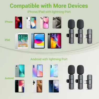 Miniatura: Micrófono Lavalier inalámbrico Basix 2,4G, para grabación de Audio y vídeo para