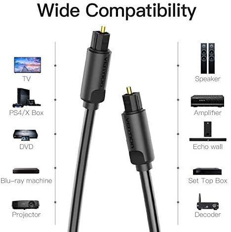 Miniatura: Cable Óptico De Audio Digital Toslink 3M PS5 Amplificador Xbox TV Box