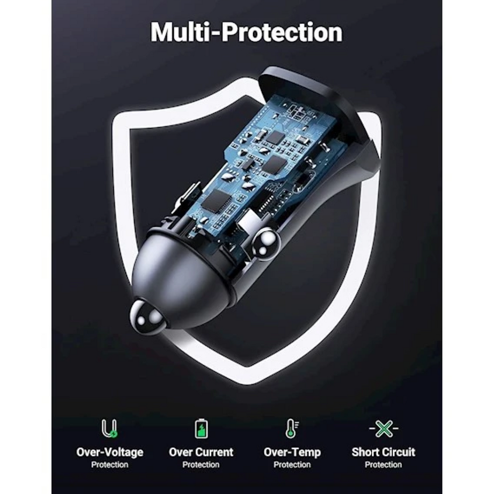 Miniatura: UGREEN Cargador Auto Carro Pd 30w Usb + Tipo C Carga Rapida #40858