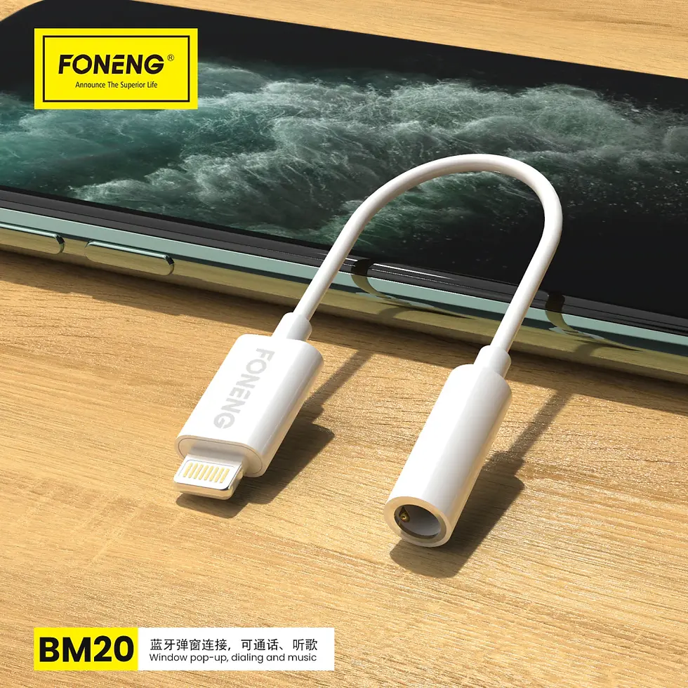 Miniatura: FONENG Adaptador Cable Audio Auxiliar Tipo C a Jack 3.5mm iPhone Samsung BM21