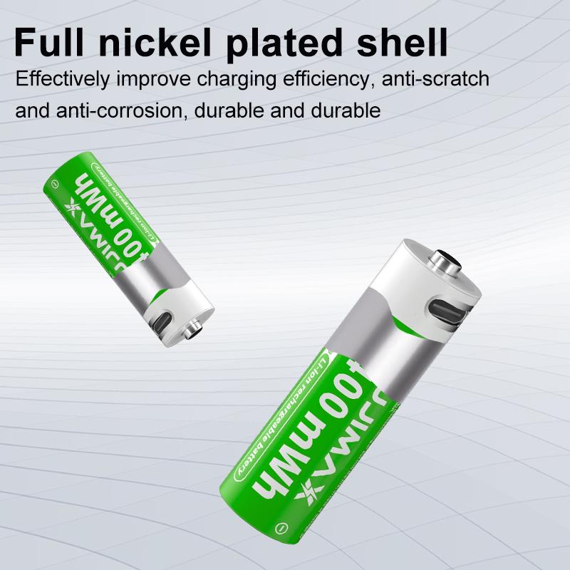 Miniatura: Baterías recargables de iones de litio1,5 V Tipo C AA y AAA 3400mWh