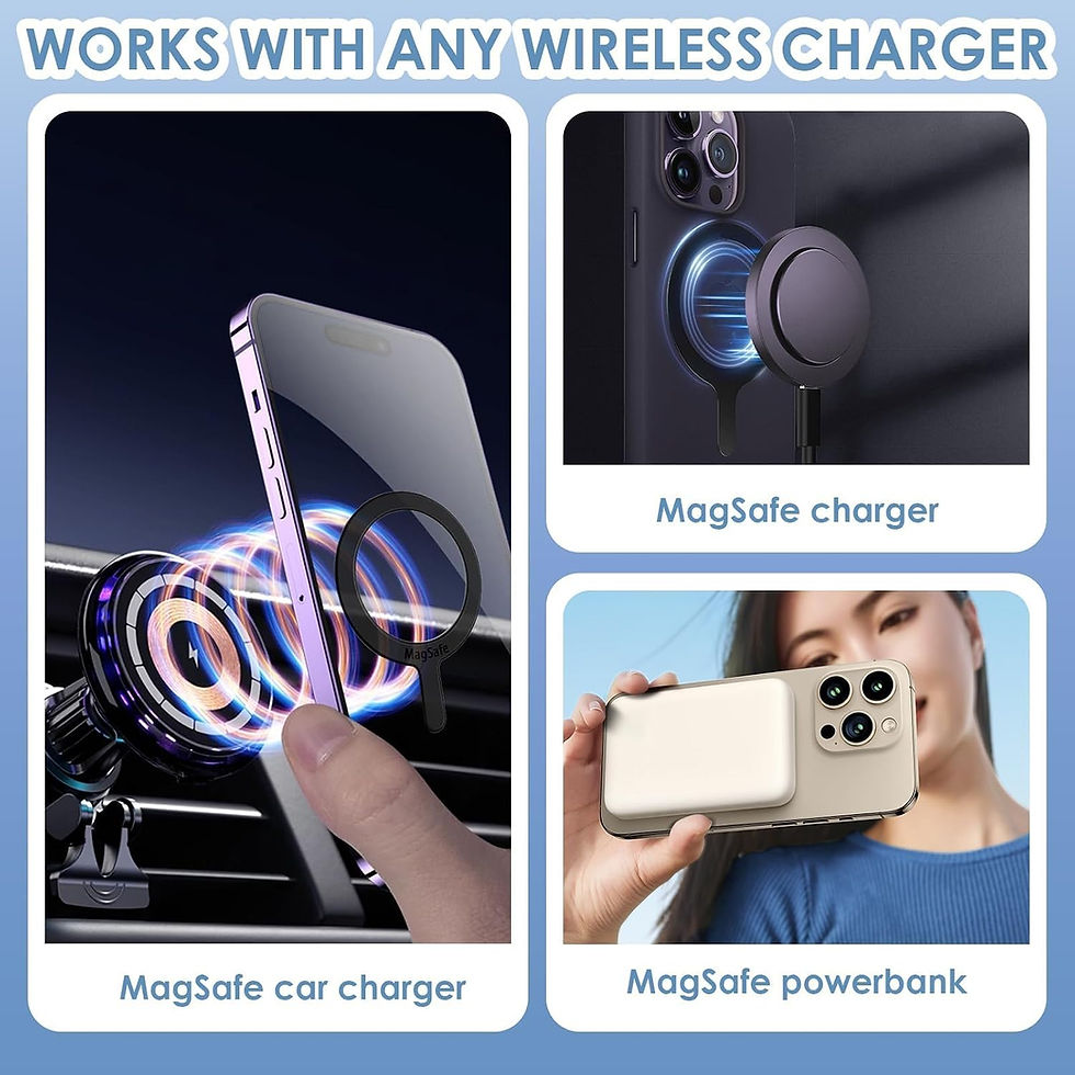 Miniatura: Anillo Magnético Metálico Adhesivo para Carga Inalámbrica de celulalres MagSafe