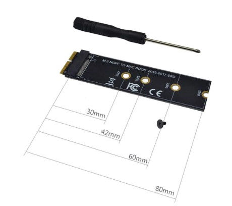 Miniatura: Tarjeta adaptador convertidor M.2 NVME SSD para MacBook Air Pro Retina 2013-2017