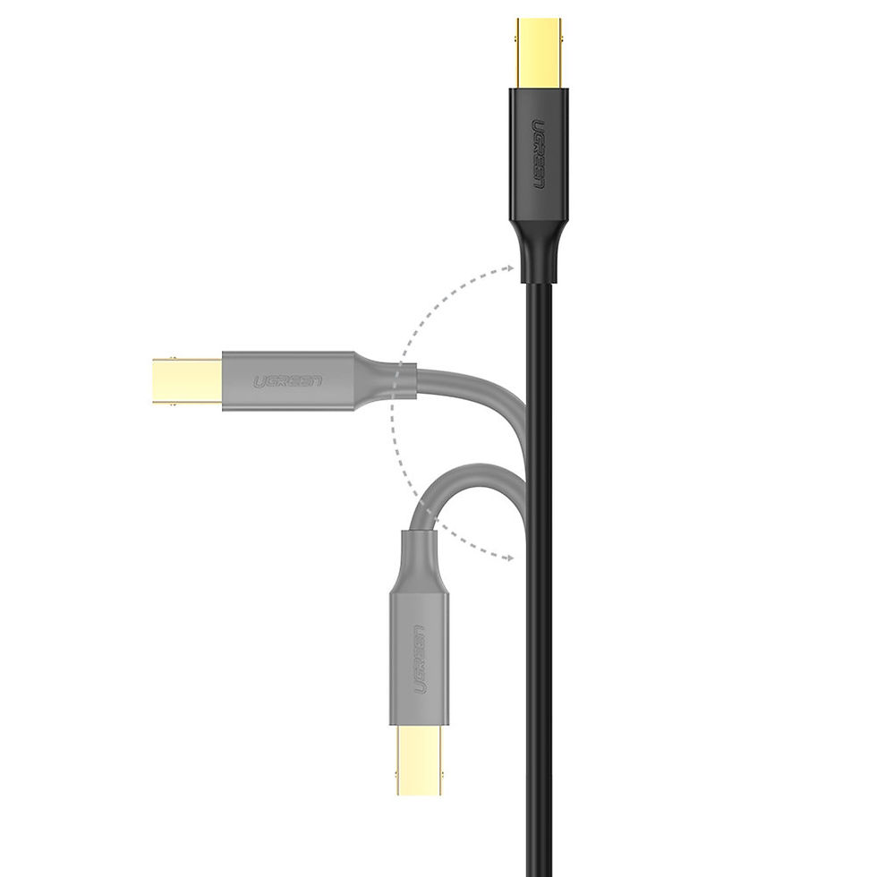 Miniatura: UGREEN Cable De Impresora Usb 2.0 Am A Bm 2m Alta Calidad Chapa Oro #20847
