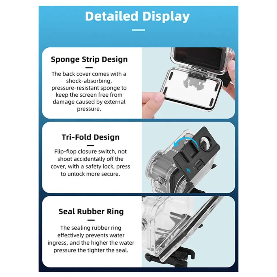 Miniatura: case protector sumergible para cámara deportiva  DJI OSMO Action 3 4 5 pro