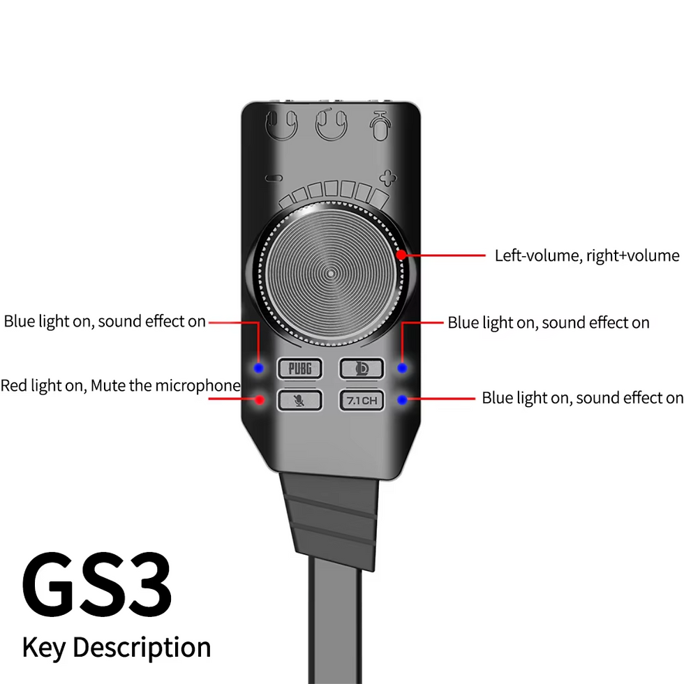 Miniatura: Tarjeta de sonido USB externa para juegos de ordenador   7,1 canales para juegos