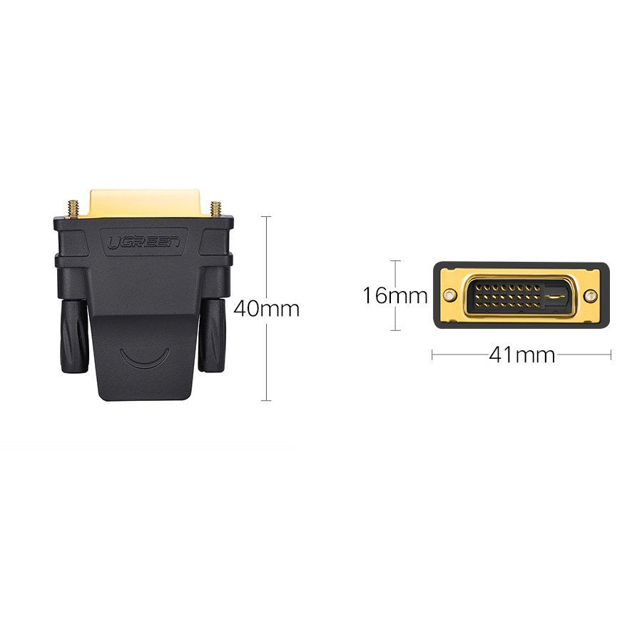 Miniatura: UGREEN Adaptador Dvi 24+1 Hdmi Proyector Para Pc Ps3 Tv Box Blueray #20124