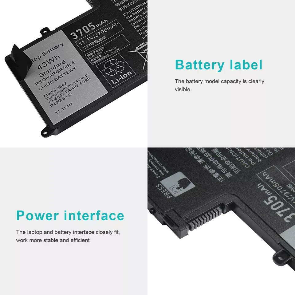 Miniatura: Batería TRHFF para Dell Latitude 14 3450 15 3550 Inspiron 15 5545 5547 N5547 43W