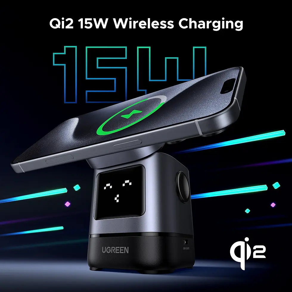 Miniatura: UGREEN Cargador estación Inalambrico Magnetico 2 En 1 Qi2 15w iphone W709 45775