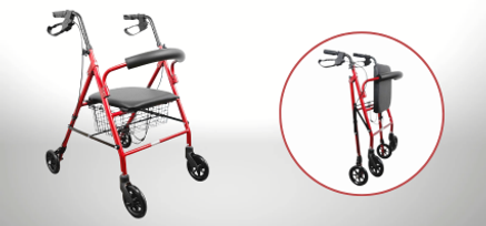 Delta 4-wheel walking frame hire in Playa Blanca