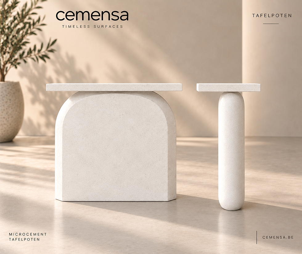 Crura Pila Foris – microcement tafelpoot van Cemensa