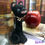 Thumbnail: Needle felted black cat ornament gift for cat lover | Rain Paw