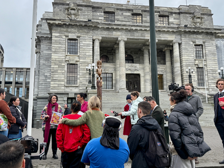 Ngā Rangatira Mō Āpōpō presenting to Parliament