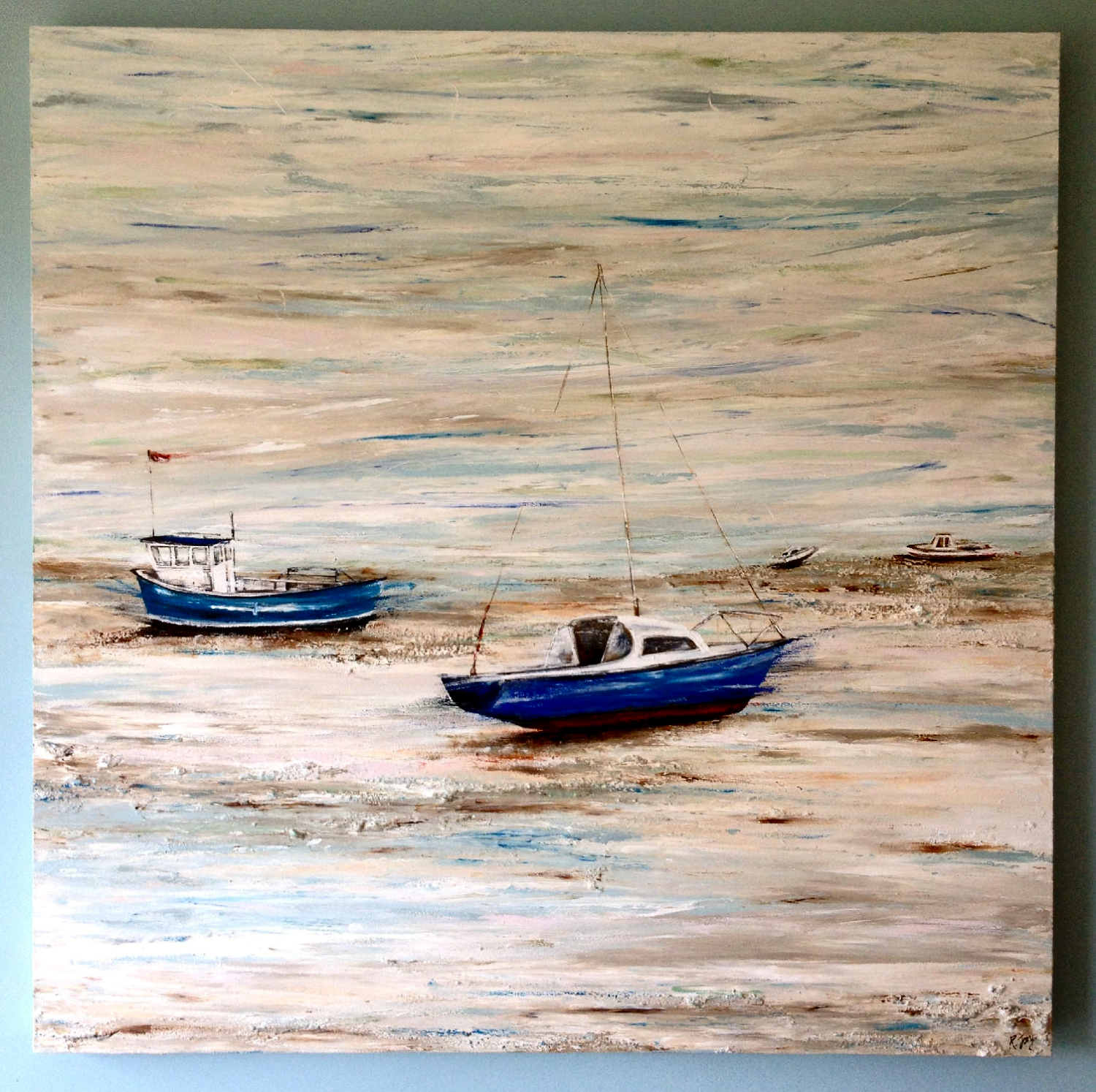 Resting Vessels, Low Tide at Mumbles Bay