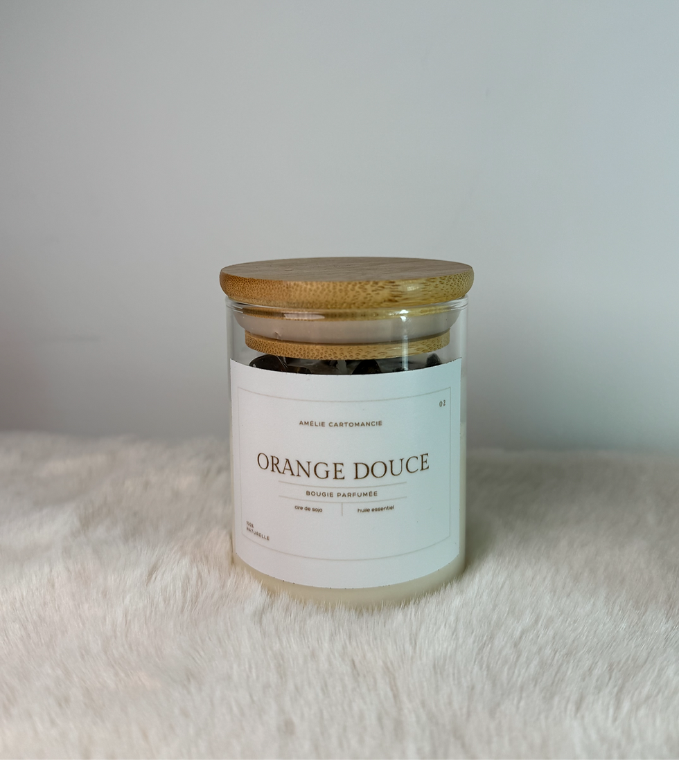 Miniature : Bougie personnalisable avec pierre fermé vue de face