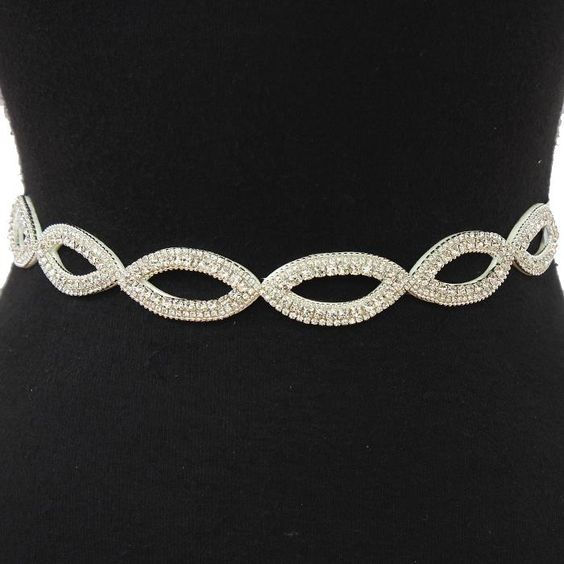 Rhinestone Infnity Shape Belt