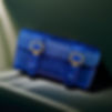Blue (cobalt) leather phone belt bag