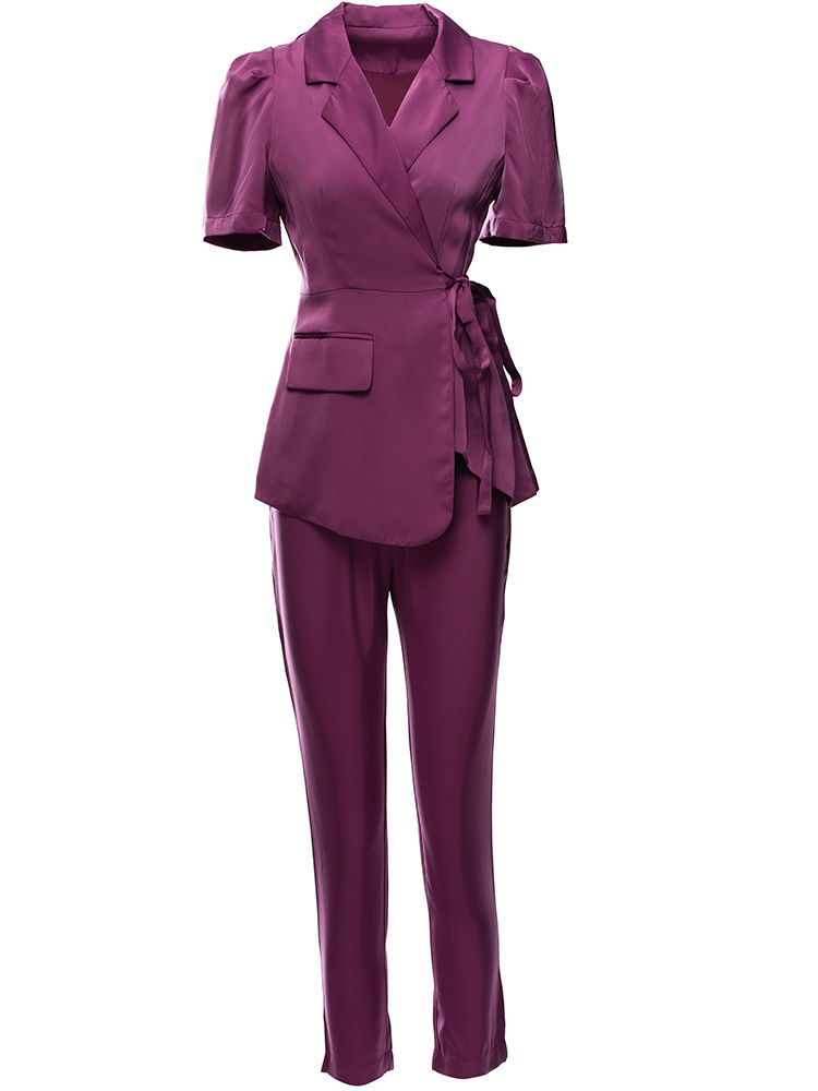 Purple women's pantsuit
