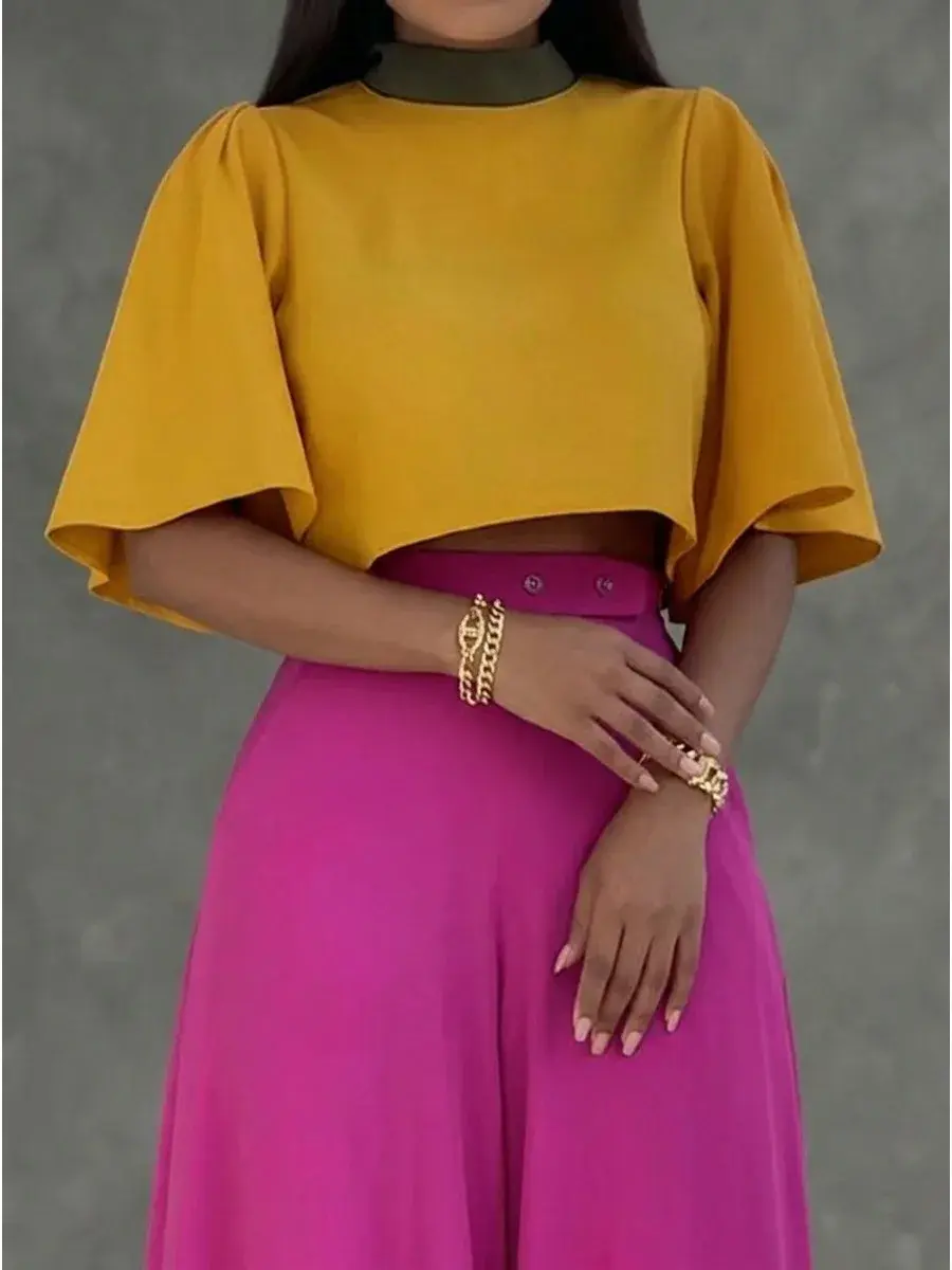 Miniatură: Women's Mustard Yellow Crop Top