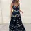 Thumbnail: Printed Hollow Out Ring Halter Dress