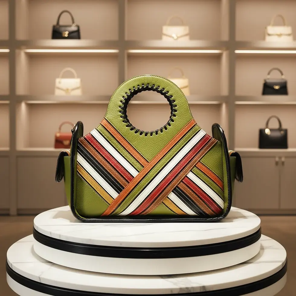 Miniatura: Unique Geometric Design Handbag