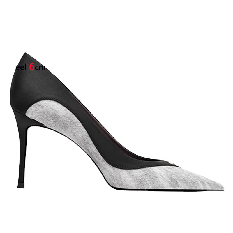 Sīktēls: Grey Silvery Suede Party High Heels 10cm 8cm 6cm