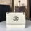 Miniatyrbild: White leather crossbody bag with circular logo