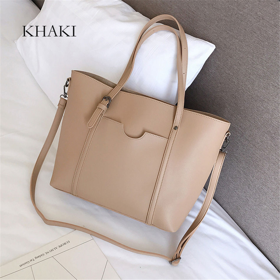 Miniature : Khaki tote bag with long strap