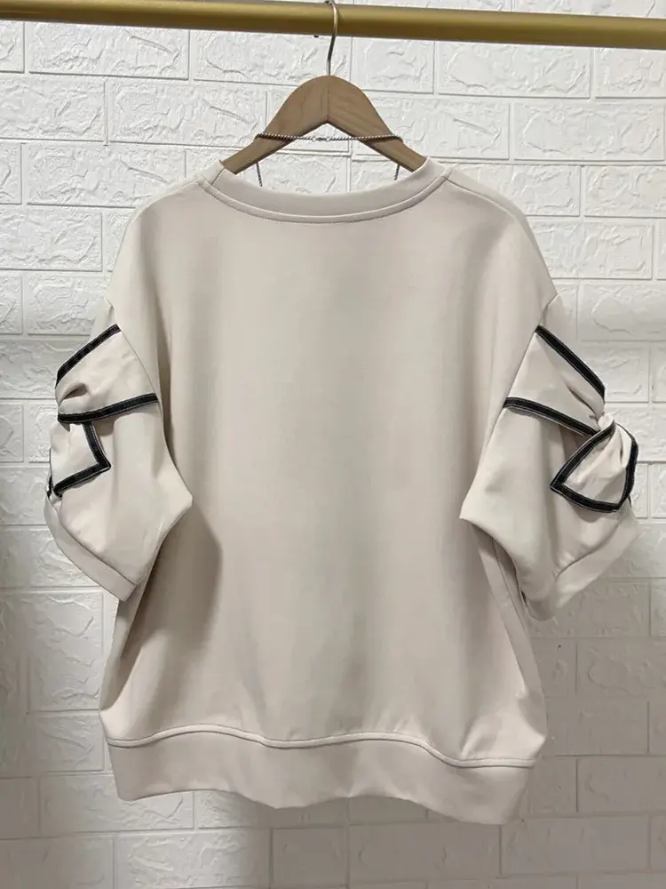 Thumbnail: Women's Casual Spliced Bow T-Shirt